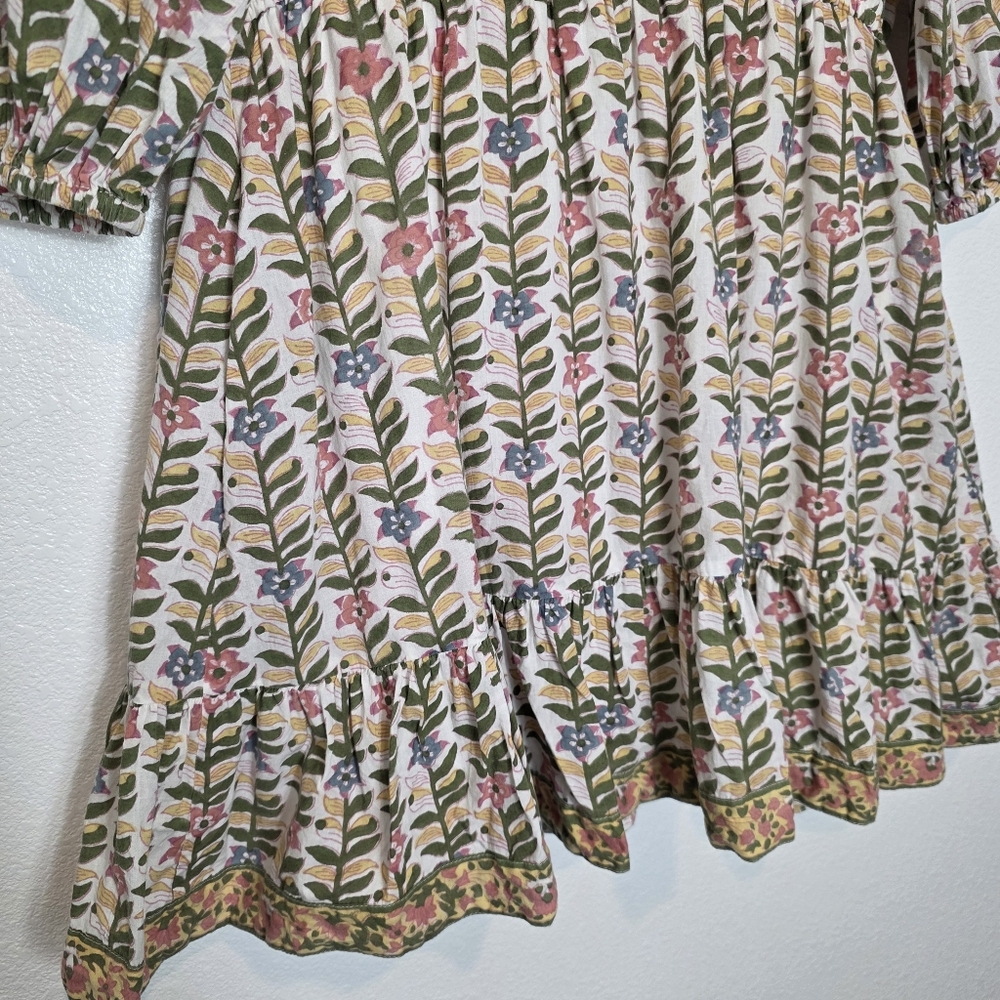 Marea Solana Floral Marigold Dress Size Large - Picture 13 of 14